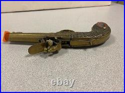 Very Rare Brass Flintlock Pistol Deringer Replica Non-Firing Antique Showpiece