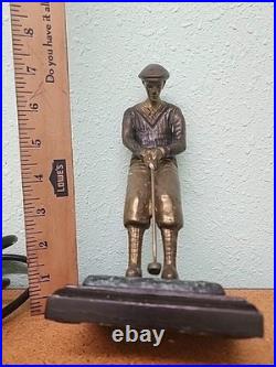 Very Rare Brass Golfer Sculpture Nice (J)