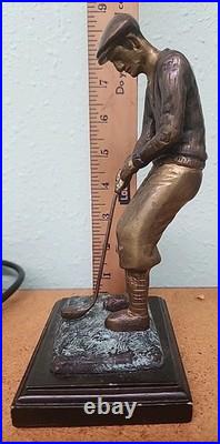 Very Rare Brass Golfer Sculpture Nice (J)