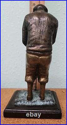 Very Rare Brass Golfer Sculpture Nice (J)