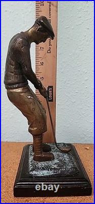 Very Rare Brass Golfer Sculpture Nice (J)