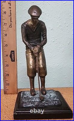 Very Rare Brass Golfer Sculpture Nice (J)