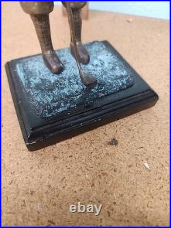 Very Rare Brass Golfer Sculpture Nice (J)