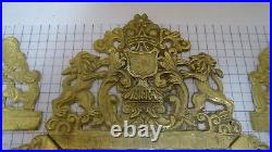 Very Rare Brass Set Ornaments For Antque Dutch Friesian Stoel Clock