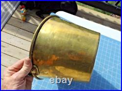 Very Rare Brooklyn N. Y. Brass Co. Fireman's Brass Bucket with handle 1850-1890