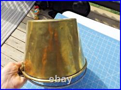 Very Rare Brooklyn N. Y. Brass Co. Fireman's Brass Bucket with handle 1850-1890