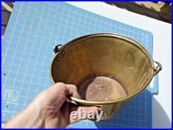 Very Rare Brooklyn N. Y. Brass Co. Fireman's Brass Bucket with handle 1850-1890