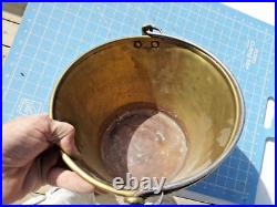 Very Rare Brooklyn N. Y. Brass Co. Fireman's Brass Bucket with handle 1850-1890