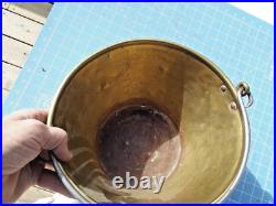 Very Rare Brooklyn N. Y. Brass Co. Fireman's Brass Bucket with handle 1850-1890