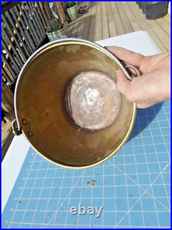 Very Rare Brooklyn N. Y. Brass Co. Fireman's Brass Bucket with handle 1850-1890