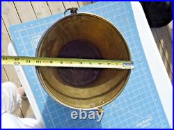 Very Rare Brooklyn N. Y. Brass Co. Fireman's Brass Bucket with handle 1850-1890