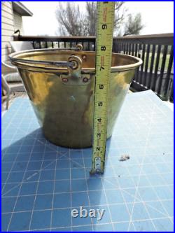Very Rare Brooklyn N. Y. Brass Co. Fireman's Brass Bucket with handle 1850-1890