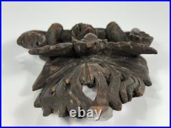 Very Rare Burma Burmese Carved Wood Flying Garuda Eating Naga ca. 19th century