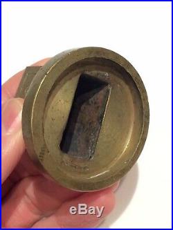 Very Rare Burmah Oil Company Miniature Oil Can Brass & Copper Paperweight