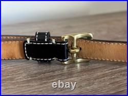 Very Rare COACH Leather Belt, Patent, And Brass Tone Detail With Medallions
