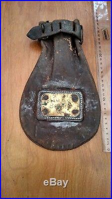 Very Rare Cambrian Railway Vintage Money/valuables Leather Pouch Bag + Brass Tag