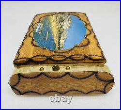 Very Rare Cannes Scara Wooden Cigarettes Box Cigarillos Spike Brass Design 20