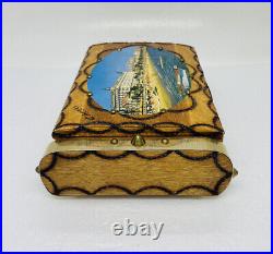 Very Rare Cannes Scara Wooden Cigarettes Box Cigarillos Spike Brass Design 20