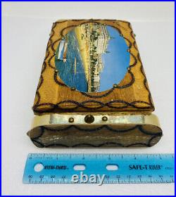 Very Rare Cannes Scara Wooden Cigarettes Box Cigarillos Spike Brass Design 20