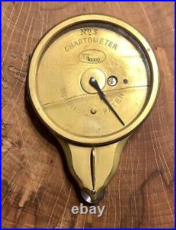 Very Rare Cased Antique Victorian Morris's No3 Patent Brass Chartometer 9 Cards