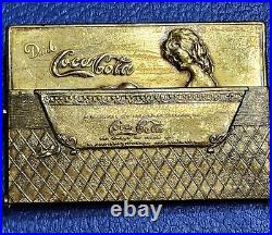 Very Rare Coca Cola Belt Buckle vintage collectible Coke High Ball Bath Tub Bar