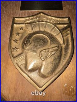 Very Rare Commander Carrier Air Wing RADM John Tierney Navy Wood Brass Plaque