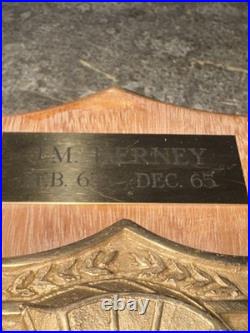 Very Rare Commander Carrier Air Wing RADM John Tierney Navy Wood Brass Plaque