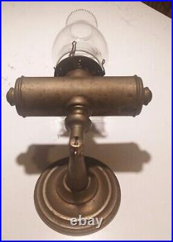 Very Rare Convertible Brass Oil Lamp See Pictures