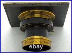 Very Rare Darlot Paris Hemispherique Rapide? 2 Sn 12406 Unique Brass Lens