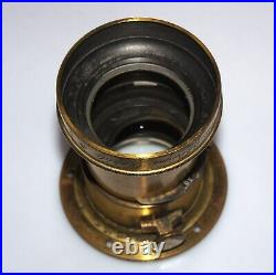 Very Rare Darlot Paris Hemispherique Rapide? 3 Sn 4856 Unique Brass Antique Lens