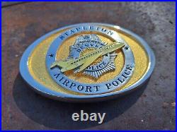 Very Rare Denver Stapleton Airport Police Belt Buckle #2 Creative Castings 1991