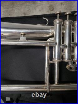 Very Rare F. E. Olds Fullerton Silverplated Flugelhorn, Plays Great