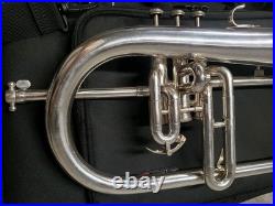 Very Rare F. E. Olds Fullerton Silverplated Flugelhorn, Plays Great