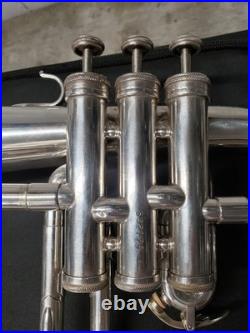 Very Rare F. E. Olds Fullerton Silverplated Flugelhorn, Plays Great