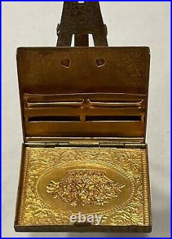 Very Rare Figural Easel Brass Needle Case W. Avery & Son, Redditch
