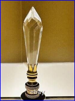 Very Rare Find Stunning Cut Crystal Brass Base Table Lamp