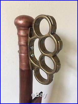 Very Rare Four String Brass Knuckle Tap Handle