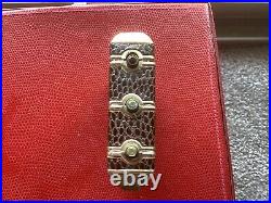 Very Rare Fourette Cigarette Case 1920's Tobacco Smoke Metal Lizard Skin Brass