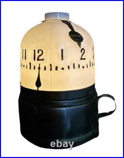 Very Rare French Kerosene night clock 1870s, Serviced And Working Great