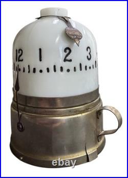 Very Rare French Kerosene night clock 1870s, Serviced And Working Great