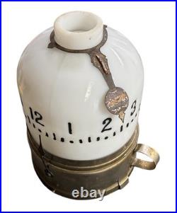 Very Rare French Kerosene night clock 1870s, Serviced And Working Great