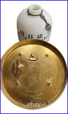 Very Rare French Kerosene night clock 1870s, Serviced And Working Great