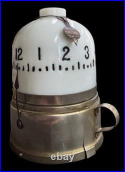 Very Rare French Kerosene night clock 1870s, Serviced And Working Great