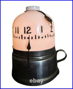 Very Rare French Kerosene night clock 1870s, Serviced And Working Great