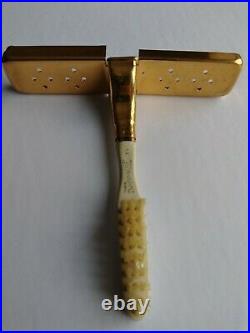 Very Rare GOLD DECOATER Travel Toothbrush (1920's) Very Good Condition