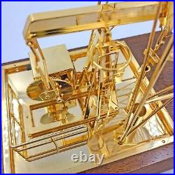 Very Rare Gold Plated on Solid Brass Moving Oil Well & Derrick Model 2 ft High