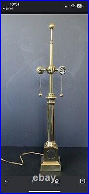 Very Rare HARVARD LAW SCHOOL 1970s Vintage Brass Desk Candelabra Lamp / New