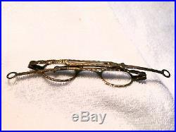 Very Rare Hand Engraved Georgian Reading Glasses In Brass England 1820