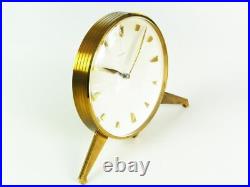 Very Rare Heavy Art Deco Bauhaus Brass Desk Clock Junghans Master Piece