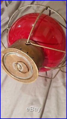 Very Rare! Intact Antique Sherwoods Birmingham Boat Ship Port Lantern Oil Lamp